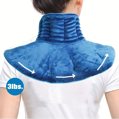 Weighted Neck and Shoulder Wrap - Hot & Cold Therapy(Blue)