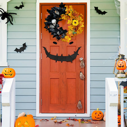 Skull Halloween Wreath Door Decor