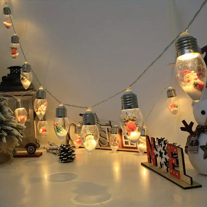 Christmas Snow Globe String Lights for Magical Holiday Décor