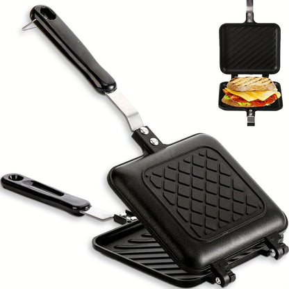 Double-Sided Grill Non-Stick Sandwich & Waffle Maker