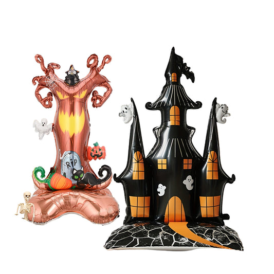 Halloween Haunted House & Tree Foil Balloons (2pcs)