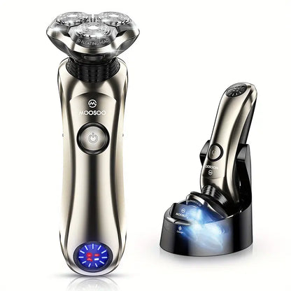 Advanced Electric Shaver for Men with Clean Charge Station