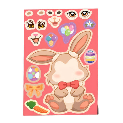8pcs Easter Cartoon Stickers Waterproof for Journals & Laptops