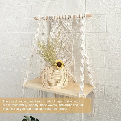 Organization meets style with this sleek wooden floating shelf