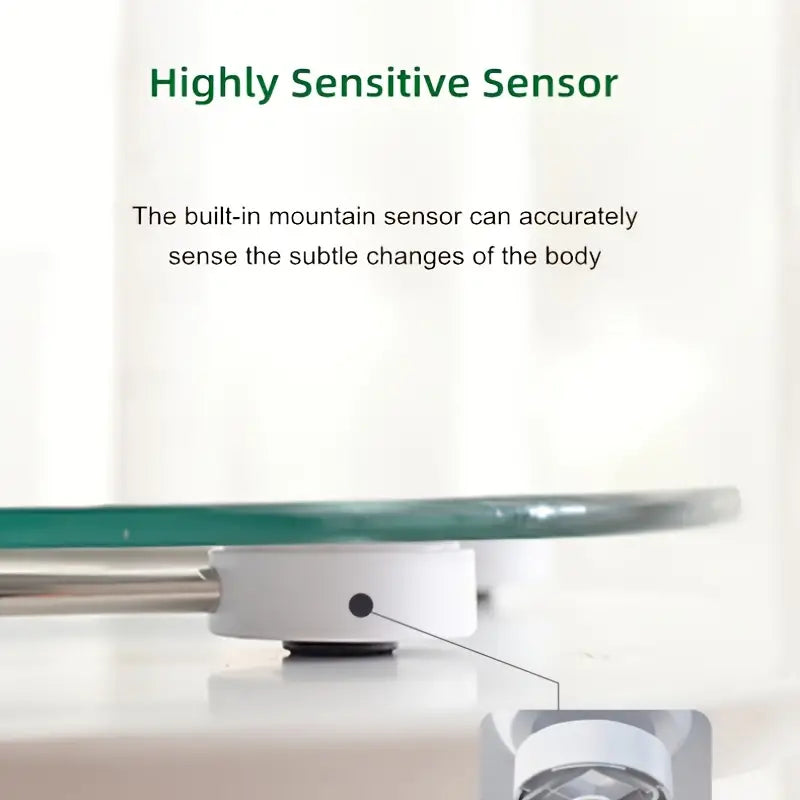 1pc Smart Digital Bathroom Scale with LCD Display, 180kg Capacity - White