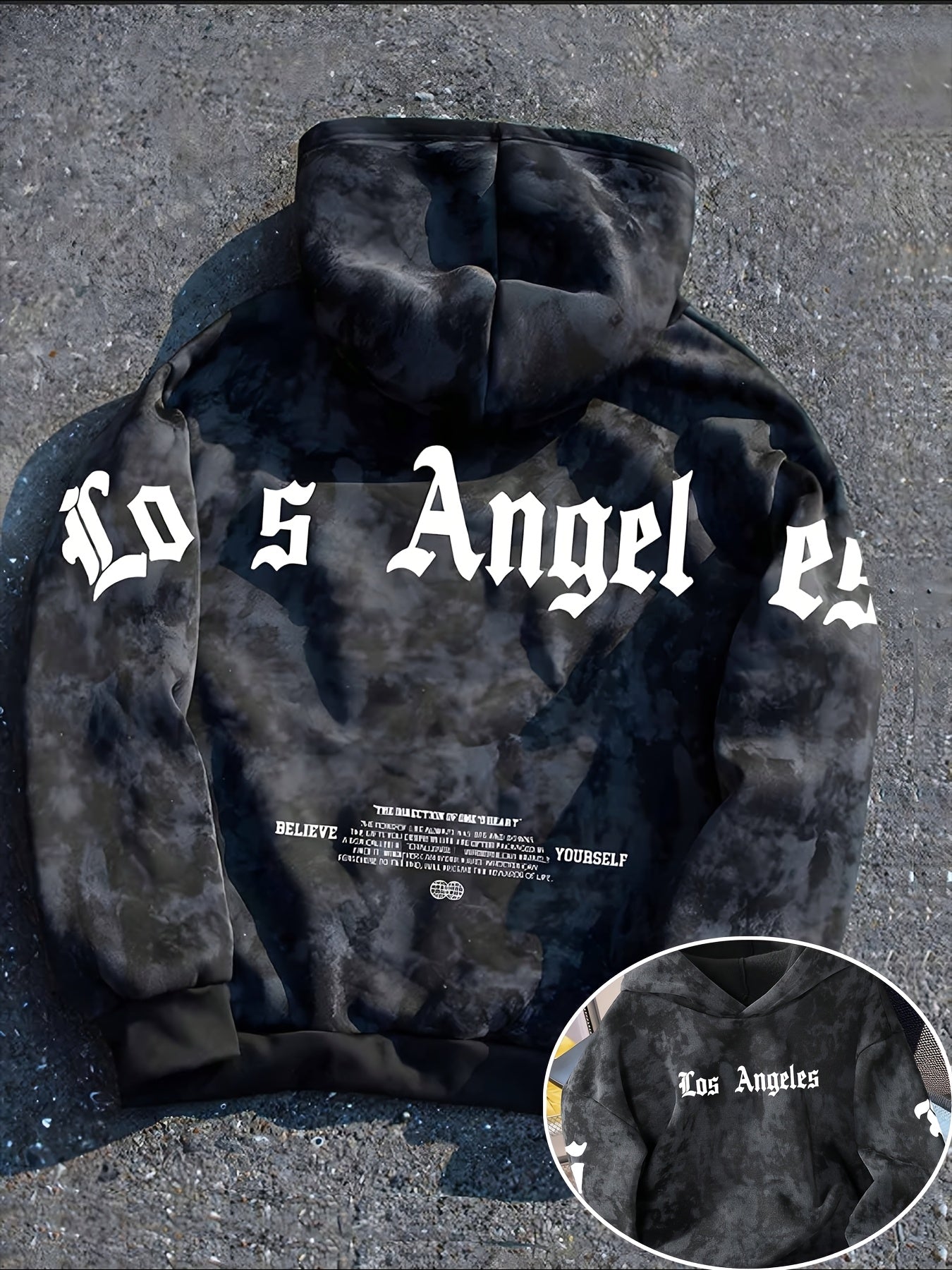 Camouflage Fleece-Lined Pullover Hoodie