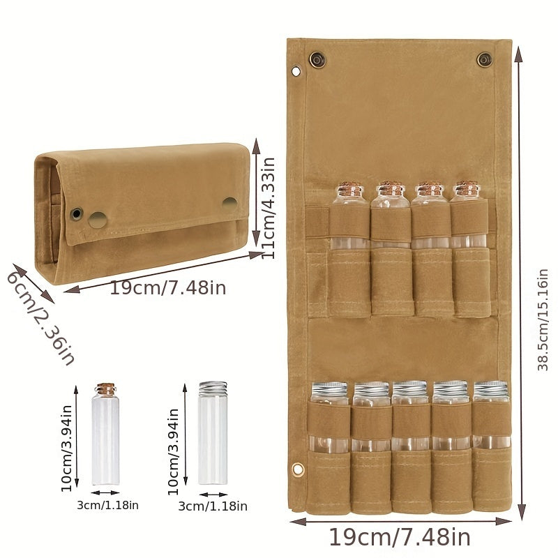 Portable Spice Jar Set with Canvas Bag (9pcs)