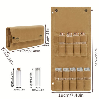 Portable Spice Jar Set with Canvas Bag (9pcs)