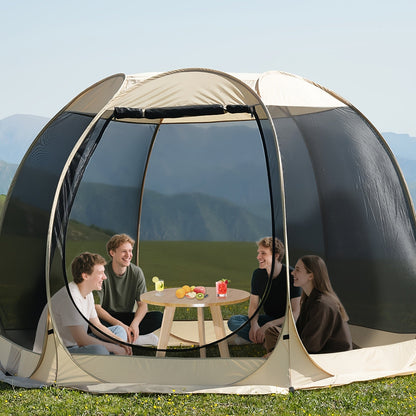 6-8 Person All-Season Portable Sheer Camping Tent