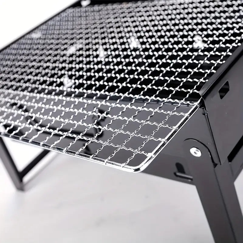 Portable Folding Charcoal BBQ Grill - Stainless Steel Outdoor Camping Stove