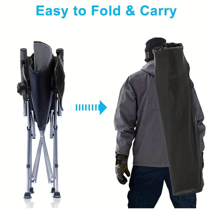 Folding Chair with Cup Holder and Armrests