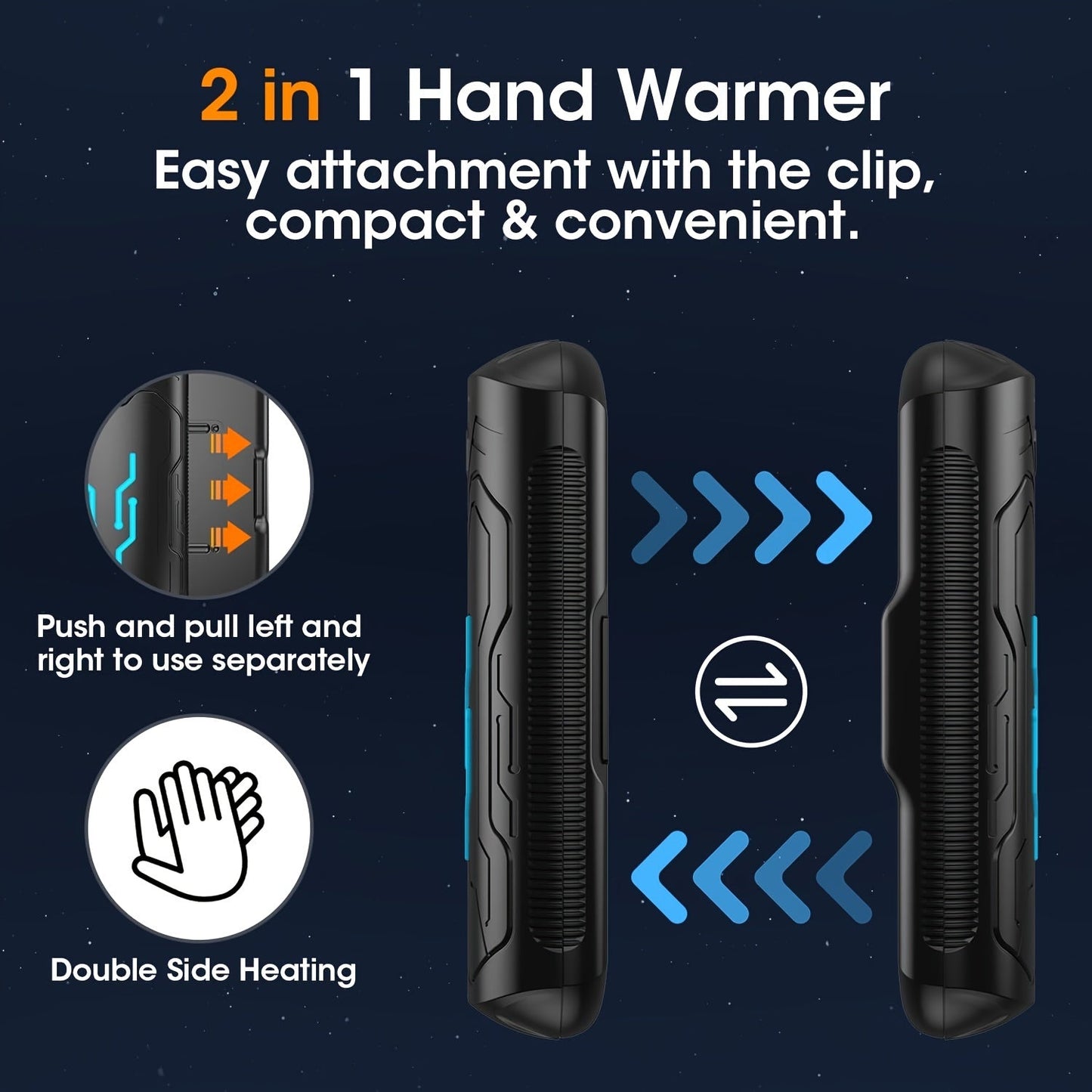 Rechargeable Pocket Hand Warmers (2-Pack)