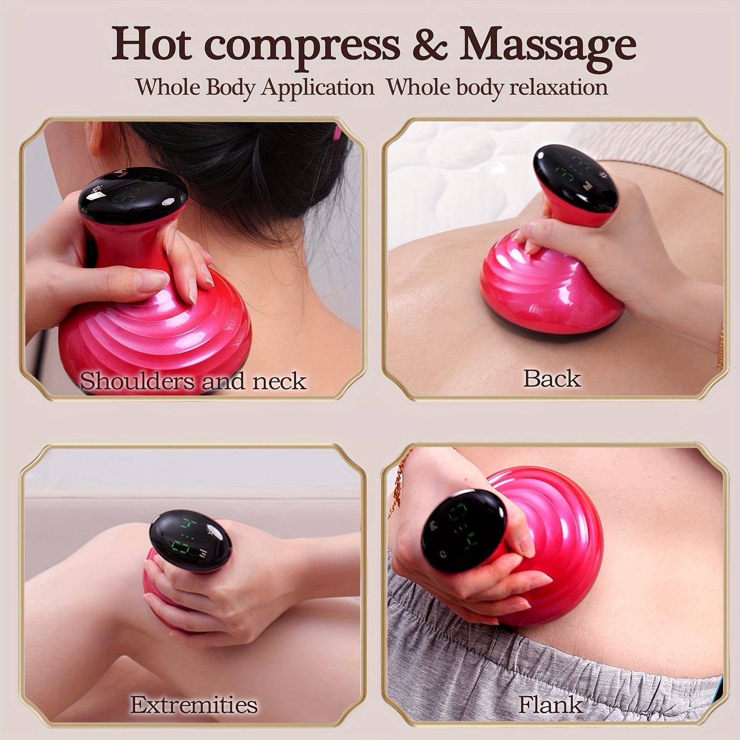 Intelligent Vacuum Cupping Massage Device - Red