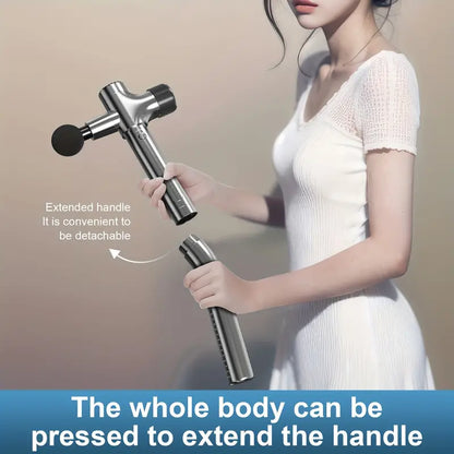 Extended Reach Pro Fascial Massage Gun - Telescopic Handle(Gray)