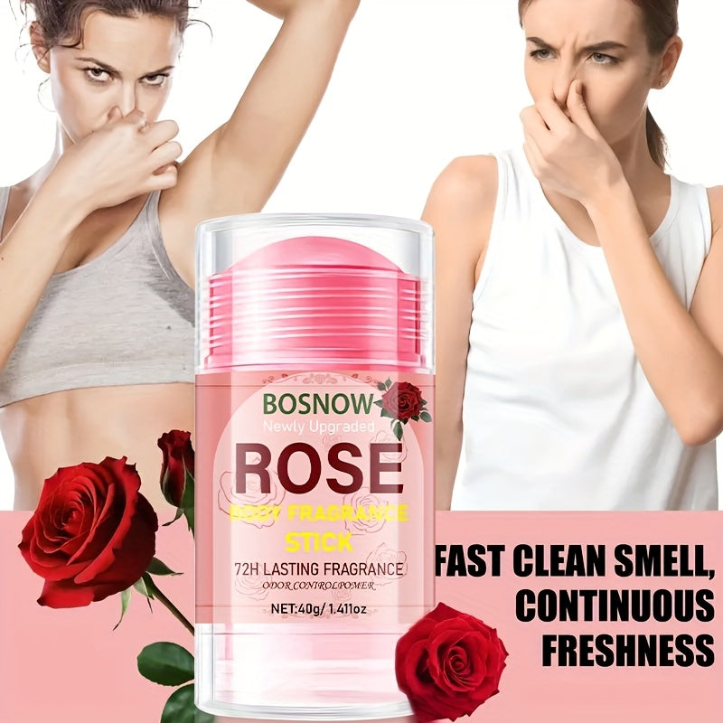 Rose Body Fragrance Stick Long-Lasting Floral Scent