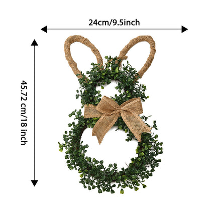 Spring Decor Easter Bunny-Themed Flower Wreath