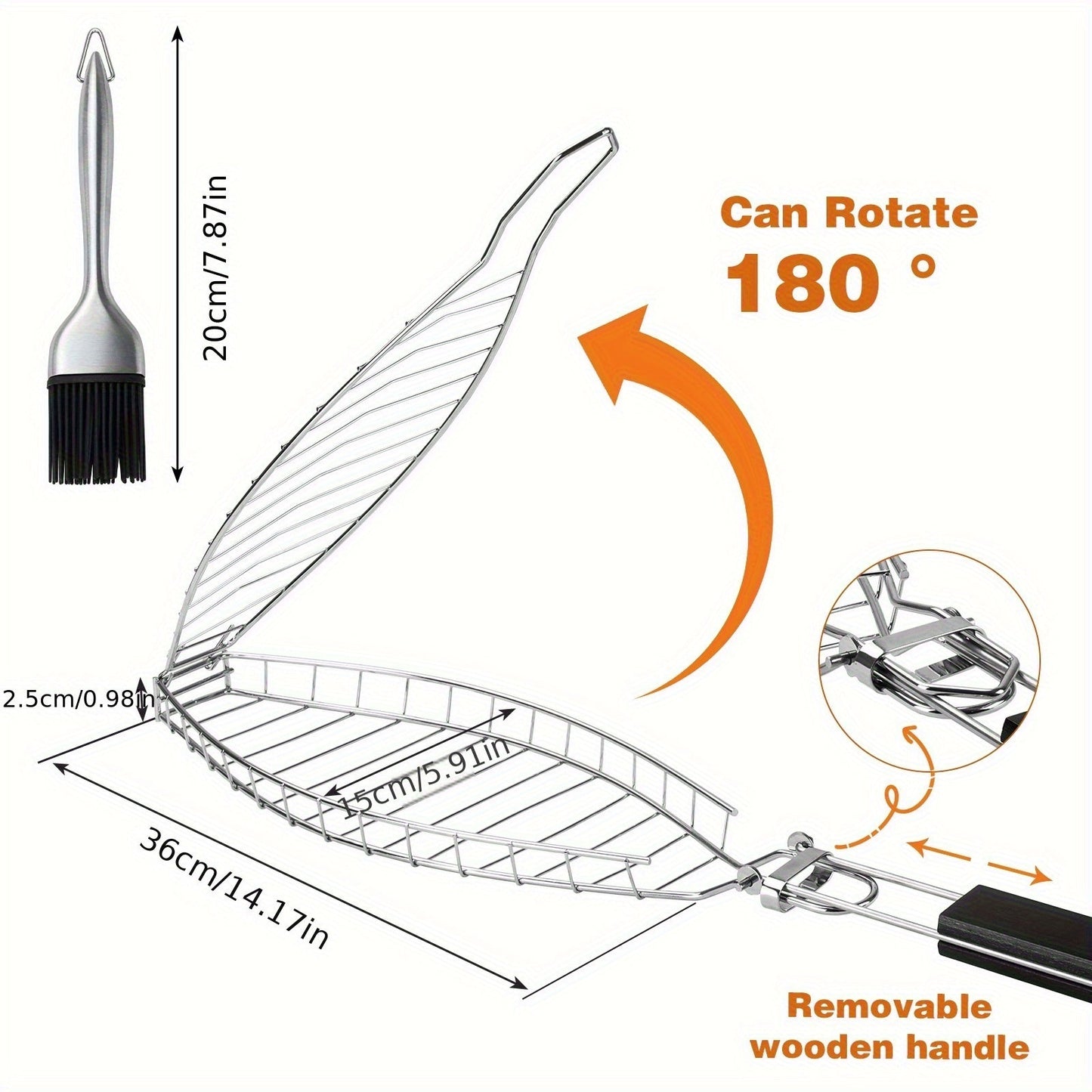 Fish Grilling Basket with Handle
