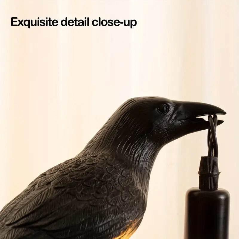 1pc Gothic LED USB Crow Lamp - With Antique Metal Claw
