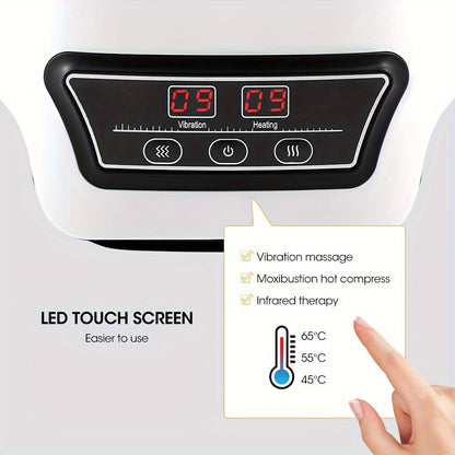 Rechargeable Knee Massager with Adjustable Temperature - White