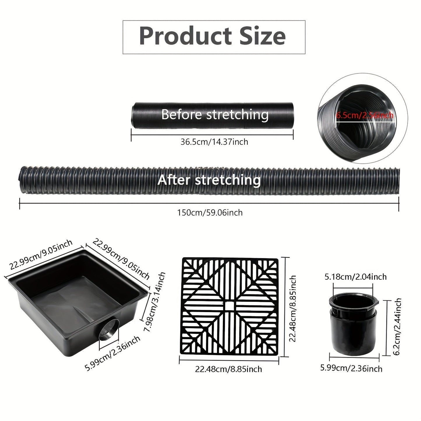 Flexible Rain Gutter Downspout Extension Kit