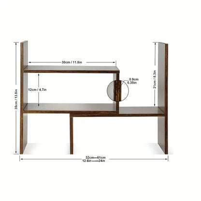 Minimalist Desktop Bookshelf - Compact Office Storage Solution