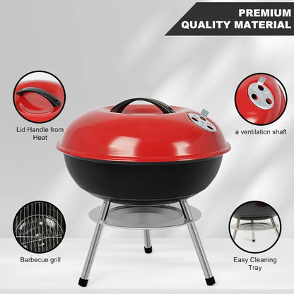 Portable Charcoal Grill with Kickstand