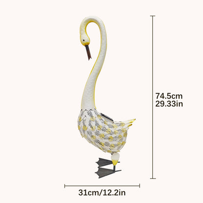 Solar Swan Garden Statue Outdoor