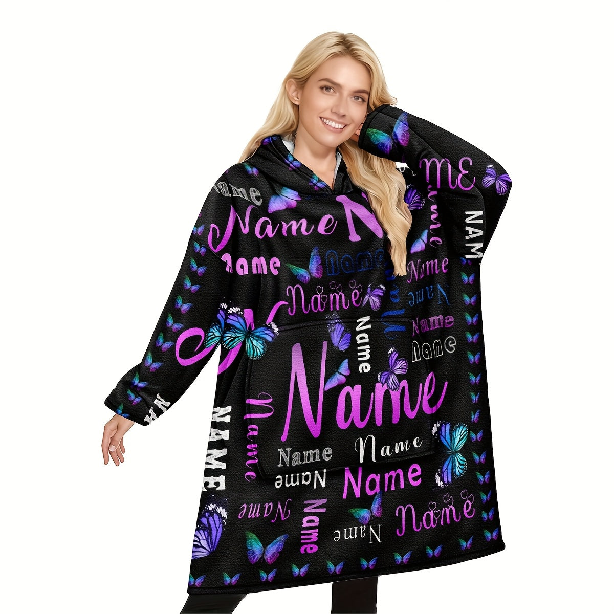 Personalized Wearable Hooded Blanket