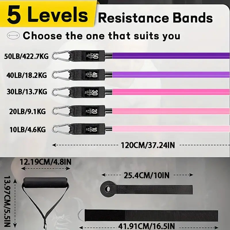 16pcs Resistance Bands Set