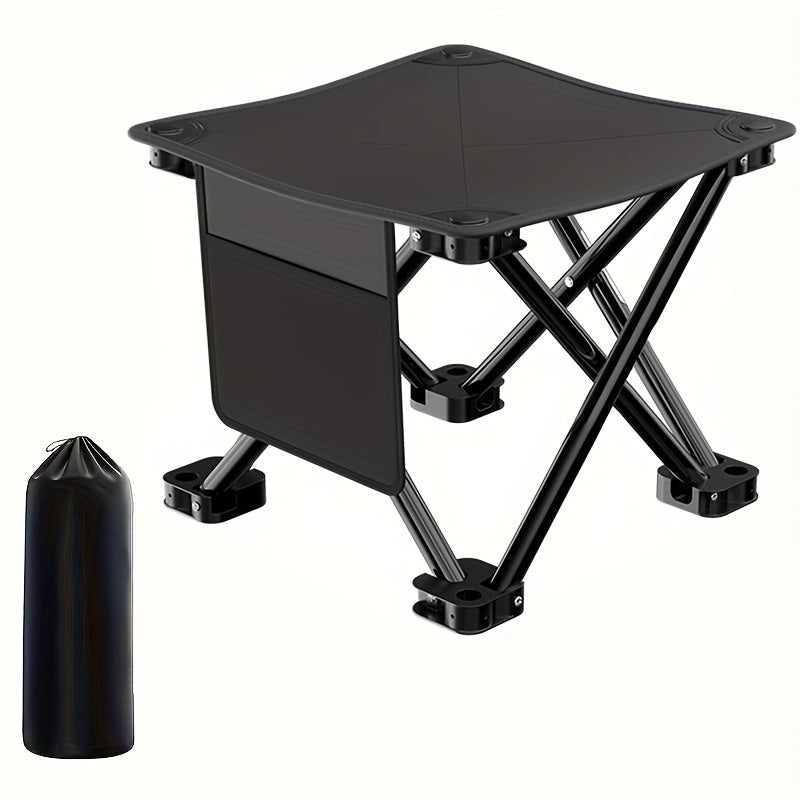 Extra Large Portable Folding Stool with Side Pocket