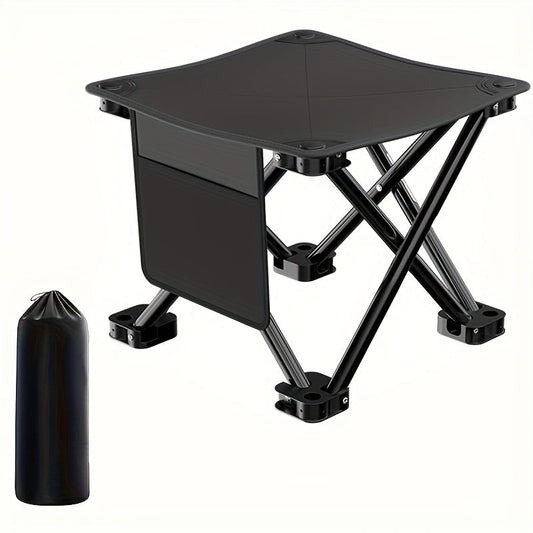 Extra Large Portable Folding Stool with Side Pocket