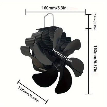 6-Blade Wood Stove Fan - Upgrade Chimney-Bundled Type