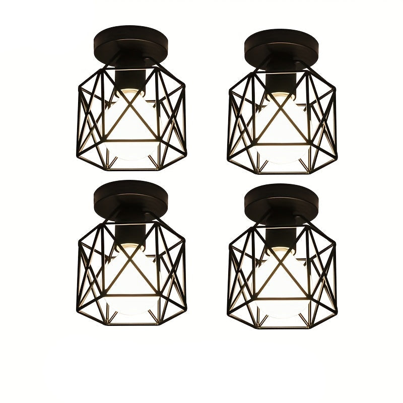 Ceiling Lights Geometric Metal Fixtures (4PCS)
