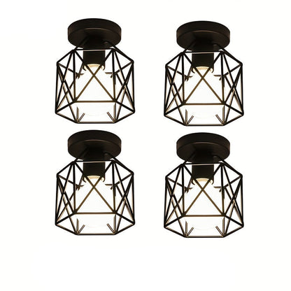 Ceiling Lights Geometric Metal Fixtures (4PCS)