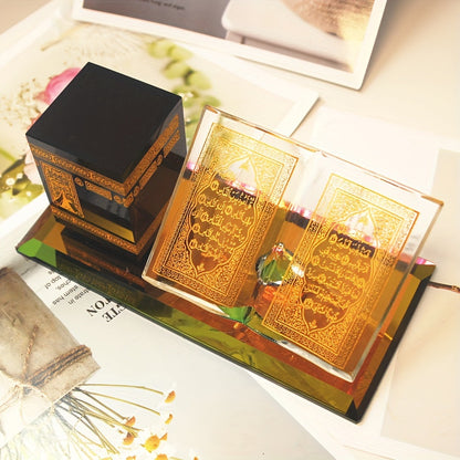 Crystal Kaaba Model Religious Tabletop Showpiece