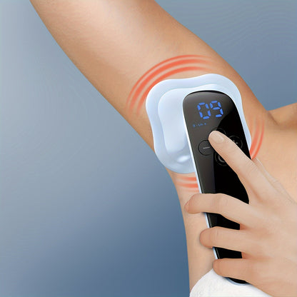 Rechargeable Handheld Massager with 4-Point Head(Blue)