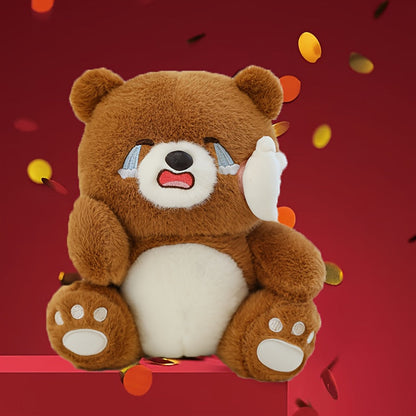 Happy Crying Bear Plush Toy for Valentines Gift