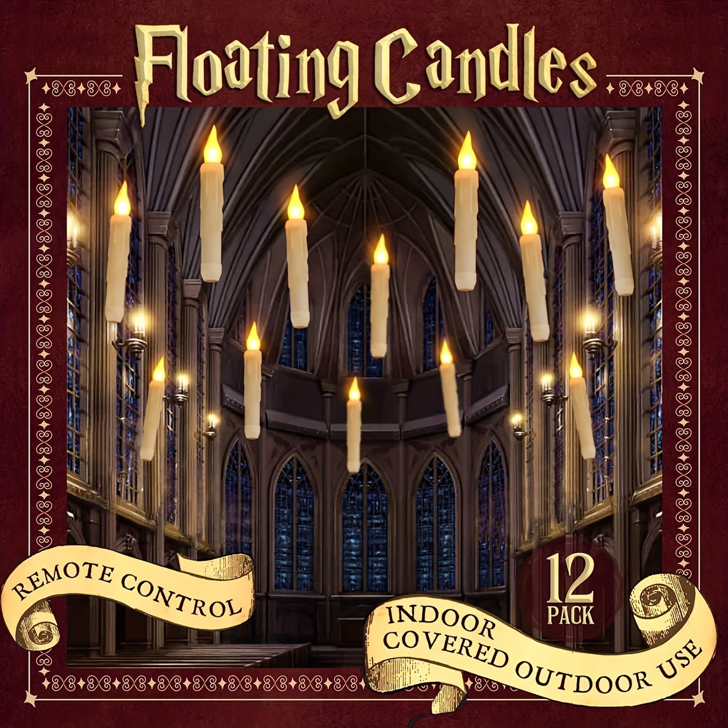 Floating LED Candles with Remote Control (12pcs)