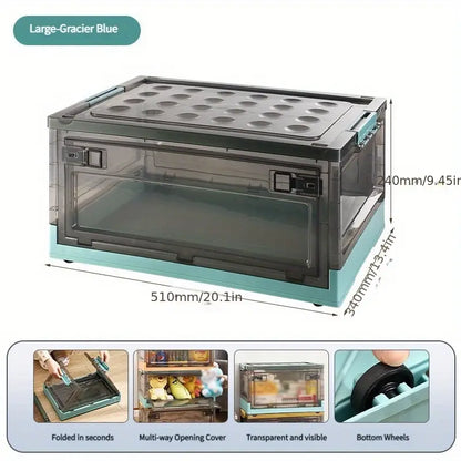 Stay organized with style using this roomy, stackable storage container