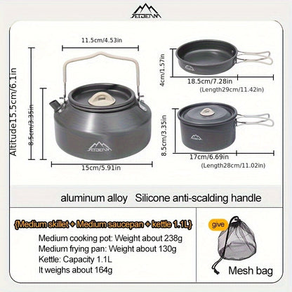 Camping Kitchen Set for 4-Person Cooking (9pcs)