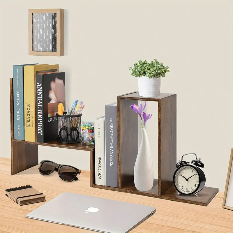 Minimalist Desktop Bookshelf - Compact Office Storage Solution