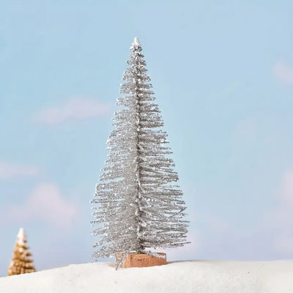 Set of 8 Pine Needle Christmas Tree Micro Bonsai Decorations