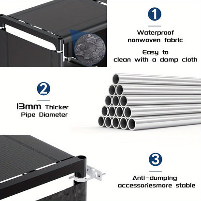 Metal Bookshelf Storage Organizer (18 Grid)