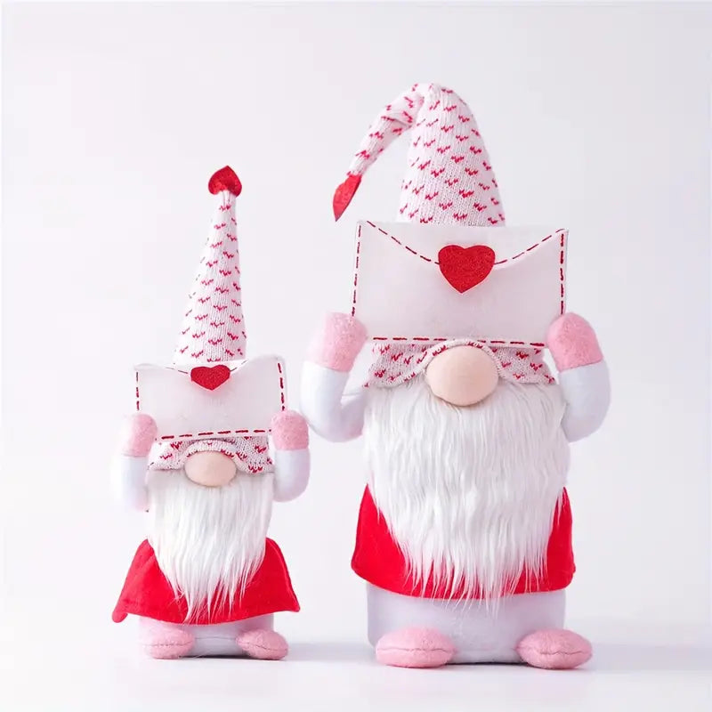 Valentine's Day Gnome Plush Doll Decorations - Set of 2