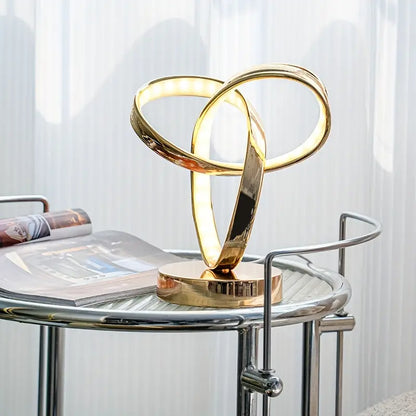 Space-themed USB Bedside Table Lamp - Golden