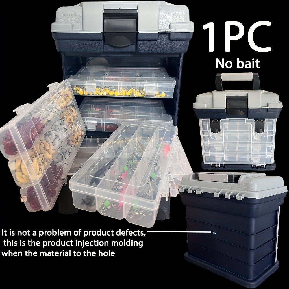 4-Tier Portable Fishing Tackle Storage Box