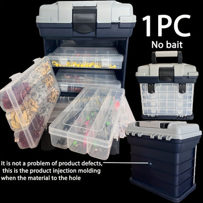 4-Tier Portable Fishing Tackle Storage Box