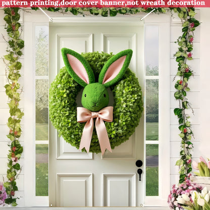 Easter Bunny Wreath Hanging Banner for Farmhouse Decor