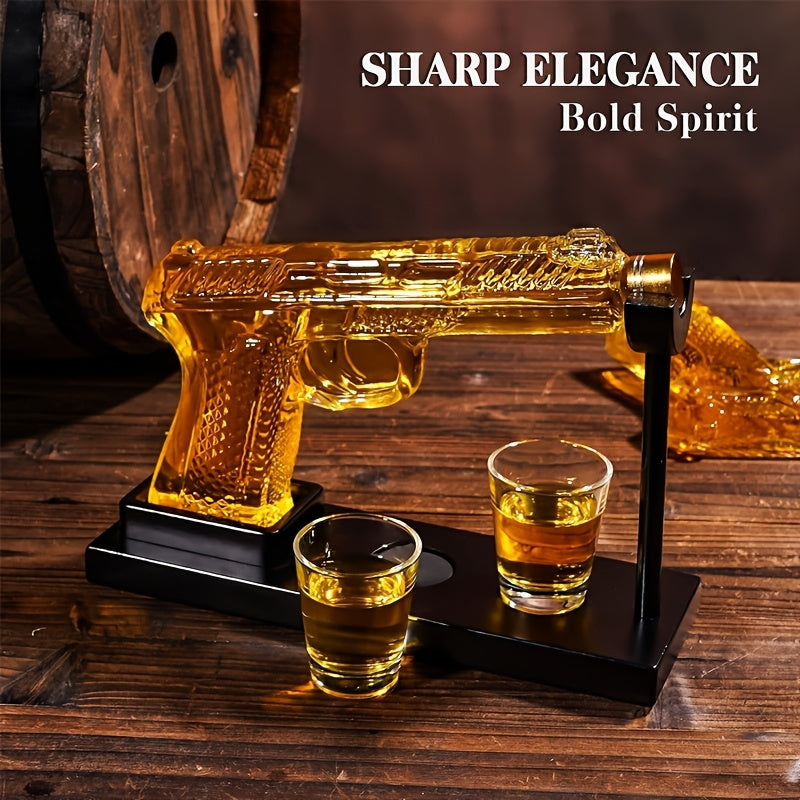 Gun Whiskey Decanter Set with Shot Glasses