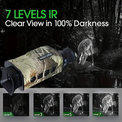 Camo Night Vision Monocular - 8X Digital Infrared Telescope